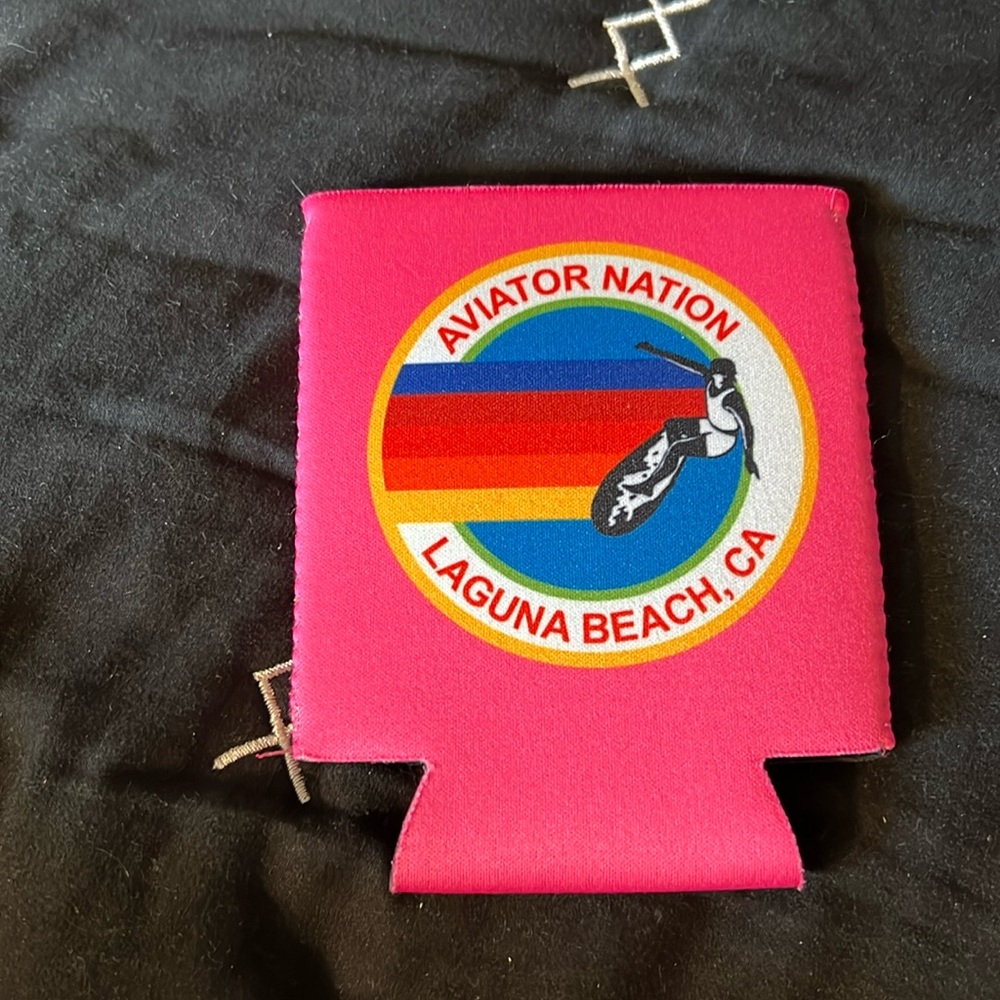 - - 1 NEW Aviator Nation KOOZIE ~ Swag - - one pink koozie! THE BEST!